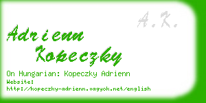 adrienn kopeczky business card